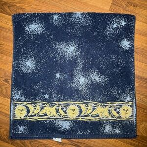 Vintage Celestial Bath Towel Moon Sun Stars 100% Cotton Santens Y2K 90s Beach